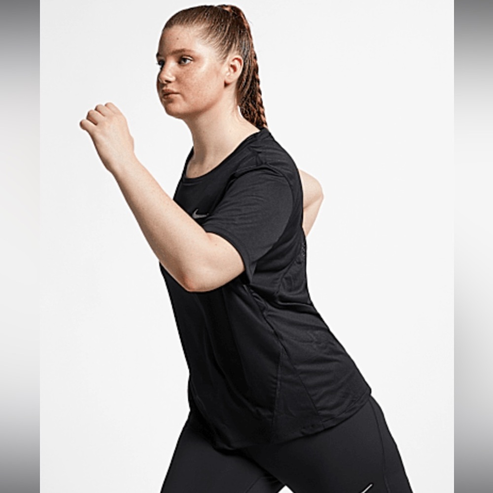 Nike Miler 2X Short-Sleeve Running Top, Black - Picture 6 of 6